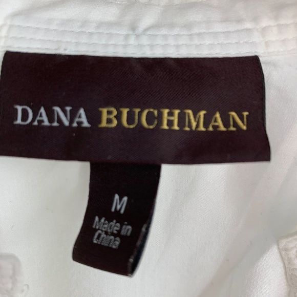 Womens Dana Buchman Tunic White Blouse Tex 3/4 sleeve Medium 0811Top - Picture 5 of 8